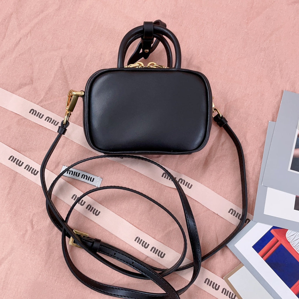 Mini Shoulder Bag 10 in Black Calfskin Gold Hardware