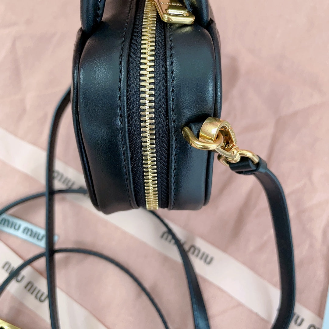 Mini Shoulder Bag 10 in Black Calfskin Gold Hardware