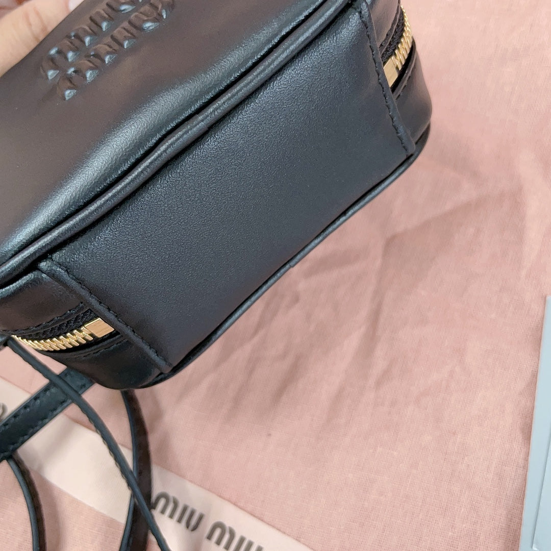 Mini Shoulder Bag 10 in Black Calfskin Gold Hardware