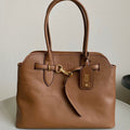Large Handbag 40 in Cinnamon Brown Calfskin