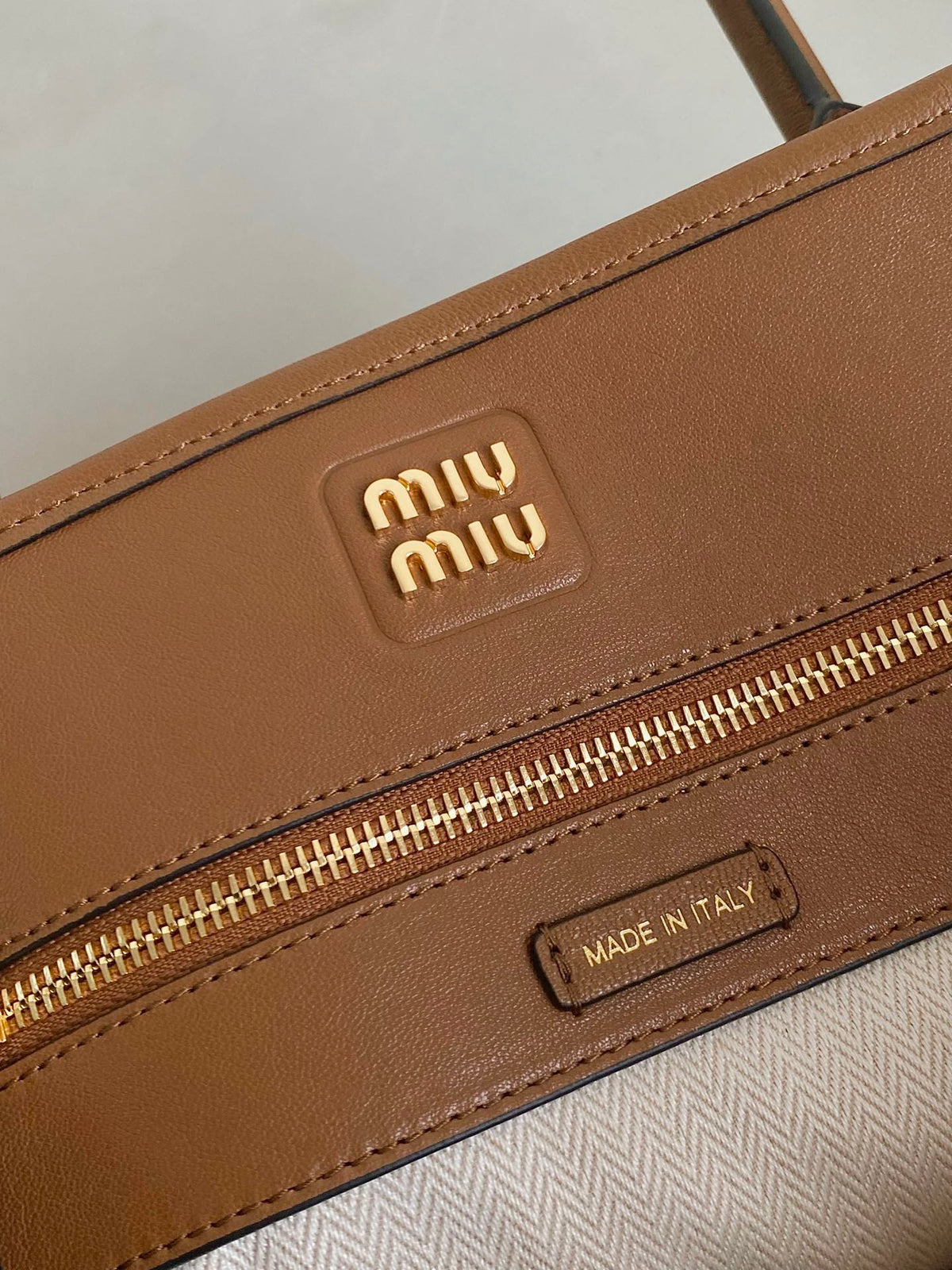 Large Handbag 40 in Cinnamon Brown Calfskin