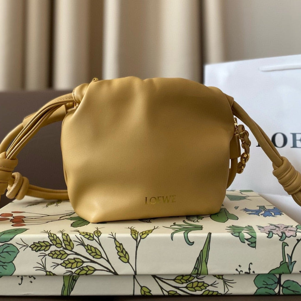Loewe Mini 18 Flamenco Purse in Sahara Nappa Lambskin