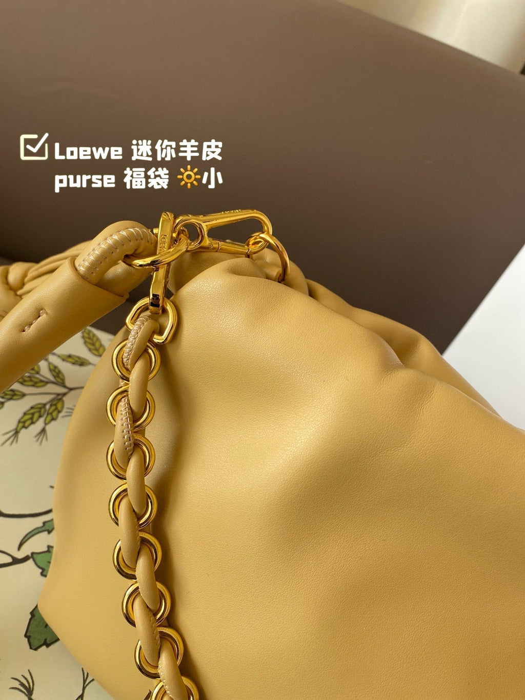 Loewe Mini 18 Flamenco Purse in Sahara Nappa Lambskin