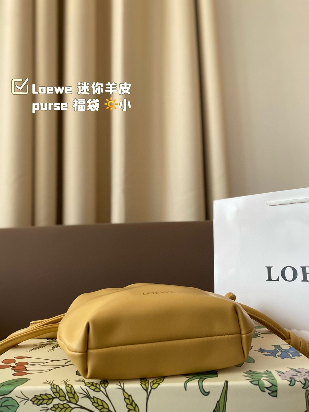 Loewe Mini 18 Flamenco Purse in Sahara Nappa Lambskin