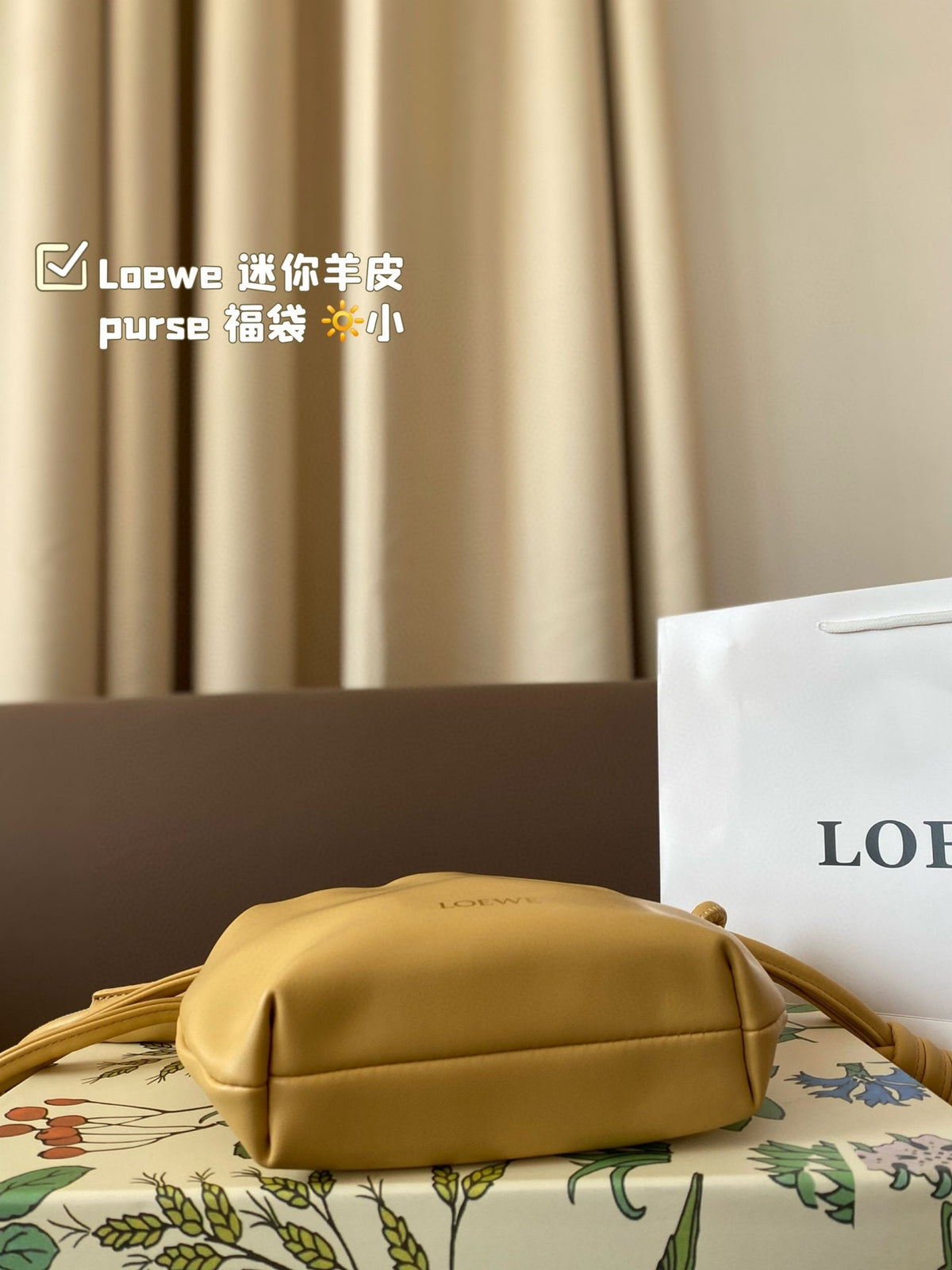 Loewe Mini 18 Flamenco Purse in Sahara Nappa Lambskin