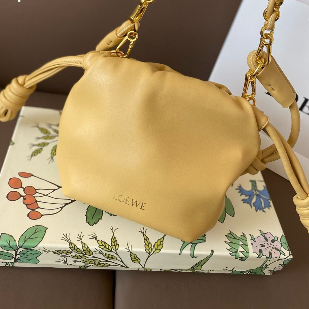 Loewe Mini 18 Flamenco Purse in Sahara Nappa Lambskin