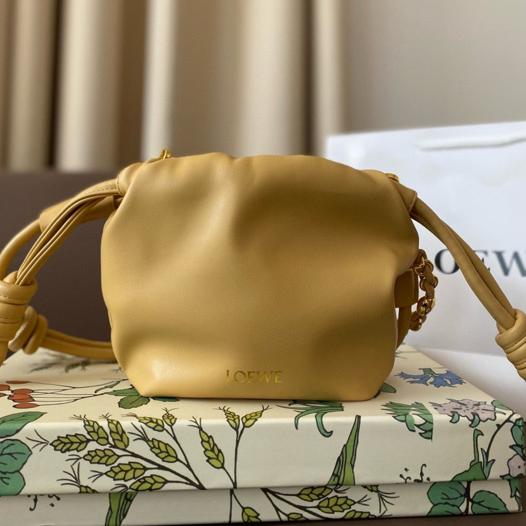 Loewe Mini 18 Flamenco Purse in Sahara Nappa Lambskin
