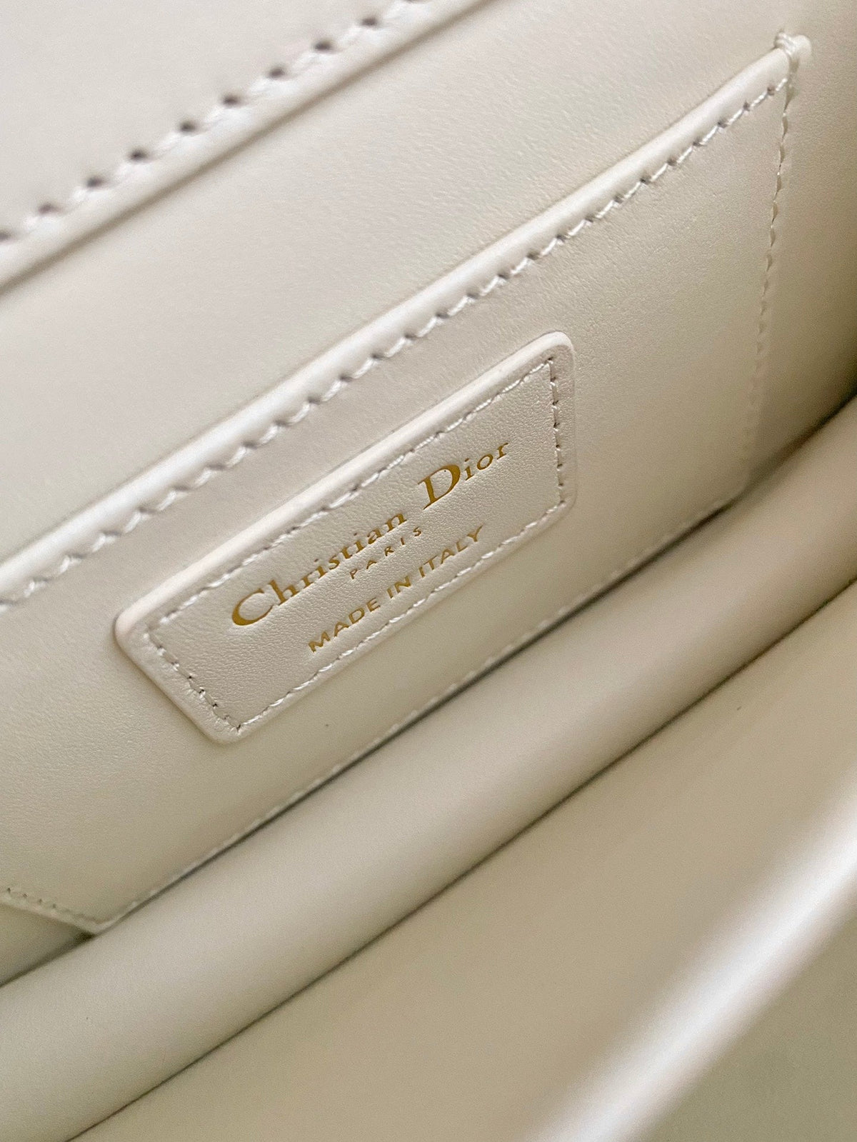 Dior Mini Ange 20 Bag in White Calfskin