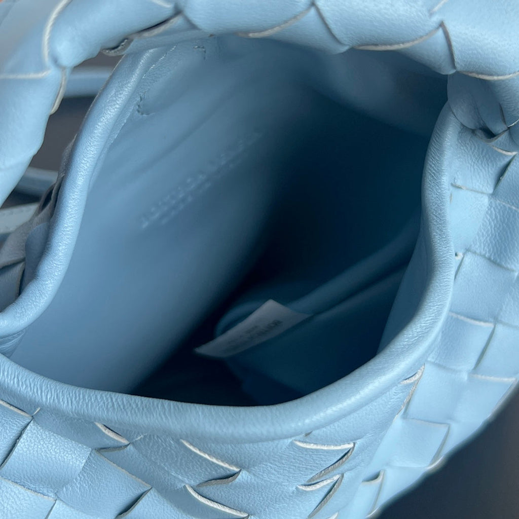 Bottega Veneta Mini Hop 25 in Sky Blue Calfskin Bag