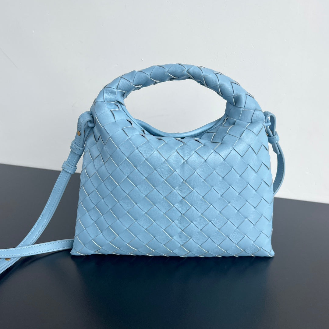 Bottega Veneta Mini Hop 25 in Sky Blue Calfskin Bag