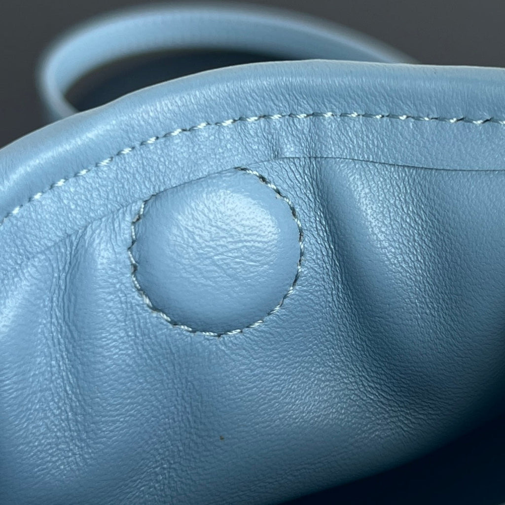 Bottega Veneta Mini Hop 25 in Sky Blue Calfskin Bag