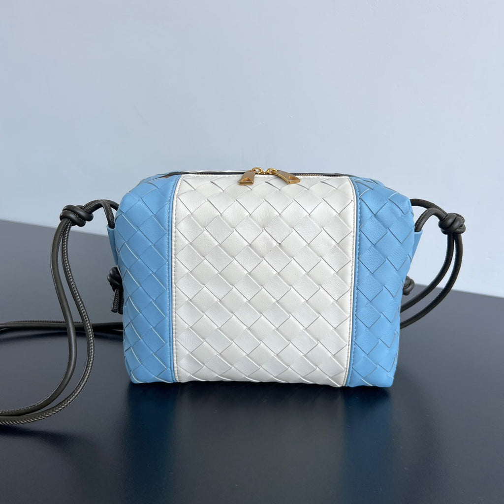 Bottega Veneta Small Loop 22 in Sky Blue Mix White Calfskin Bag