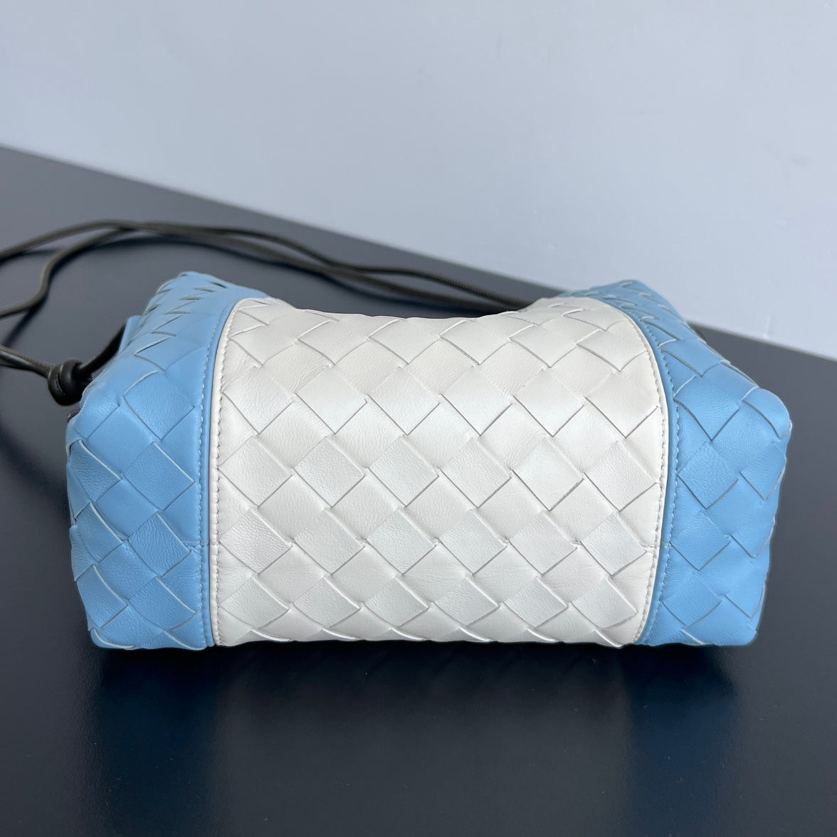 Bottega Veneta Small Loop 22 in Sky Blue Mix White Calfskin Bag