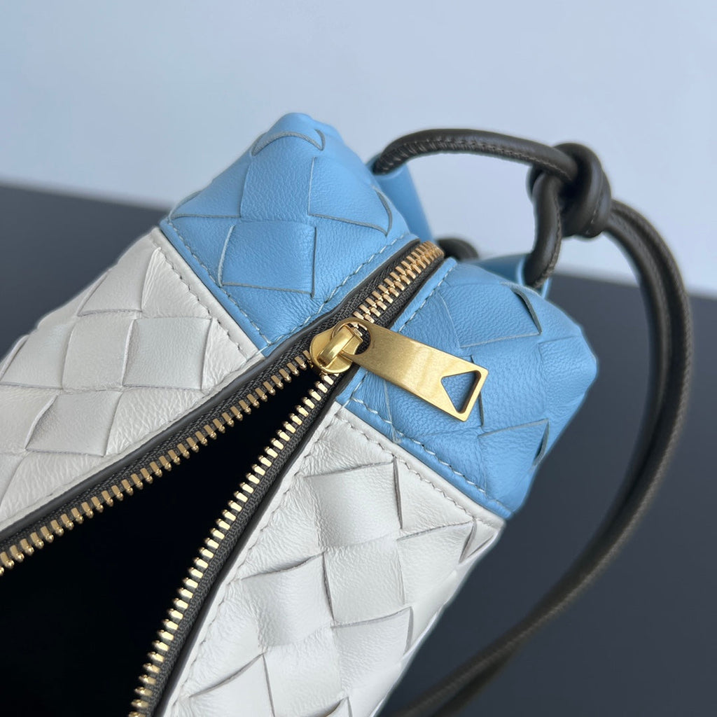 Bottega Veneta Small Loop 22 in Sky Blue Mix White Calfskin Bag