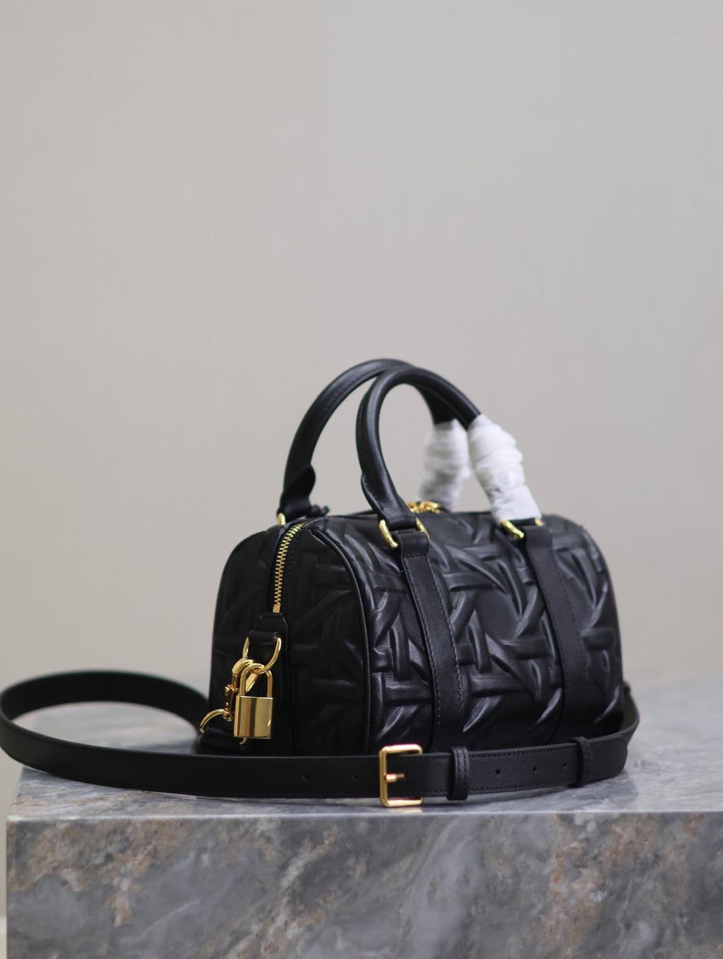 Dior Medium Groove Bag 20 in Black Macrocannage Calfskin with Gold Hardware