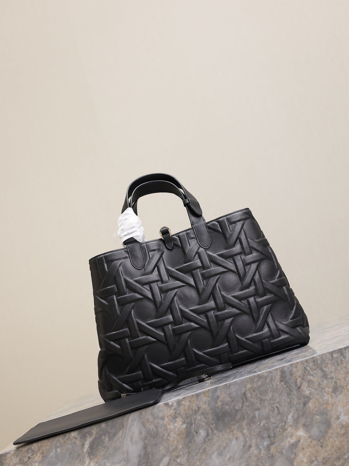 Dior Medium 37 Toujours Bag in Black Cannage Graphic Lambskin