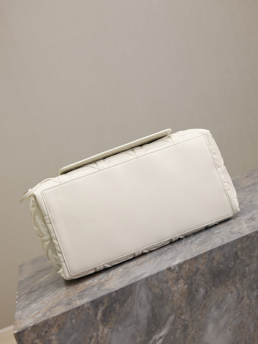Dior Medium 37 Toujours Bag in White Cannage Graphic Lambskin