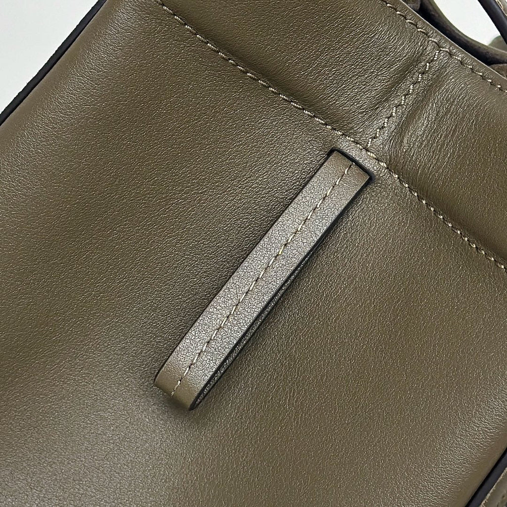 Fendi Origami Mini 19 in Army Green Lambskin and Suede Bag