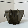 Fendi Origami Mini 19 in Army Green Lambskin and Suede Bag