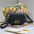 Dior Small 19 Montaigne Avenue Top Handle Bag Black Smooth Calfskin