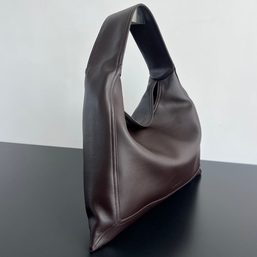 Bottega Veneta Large Hop 46 in Chocolate Lambskin Bag