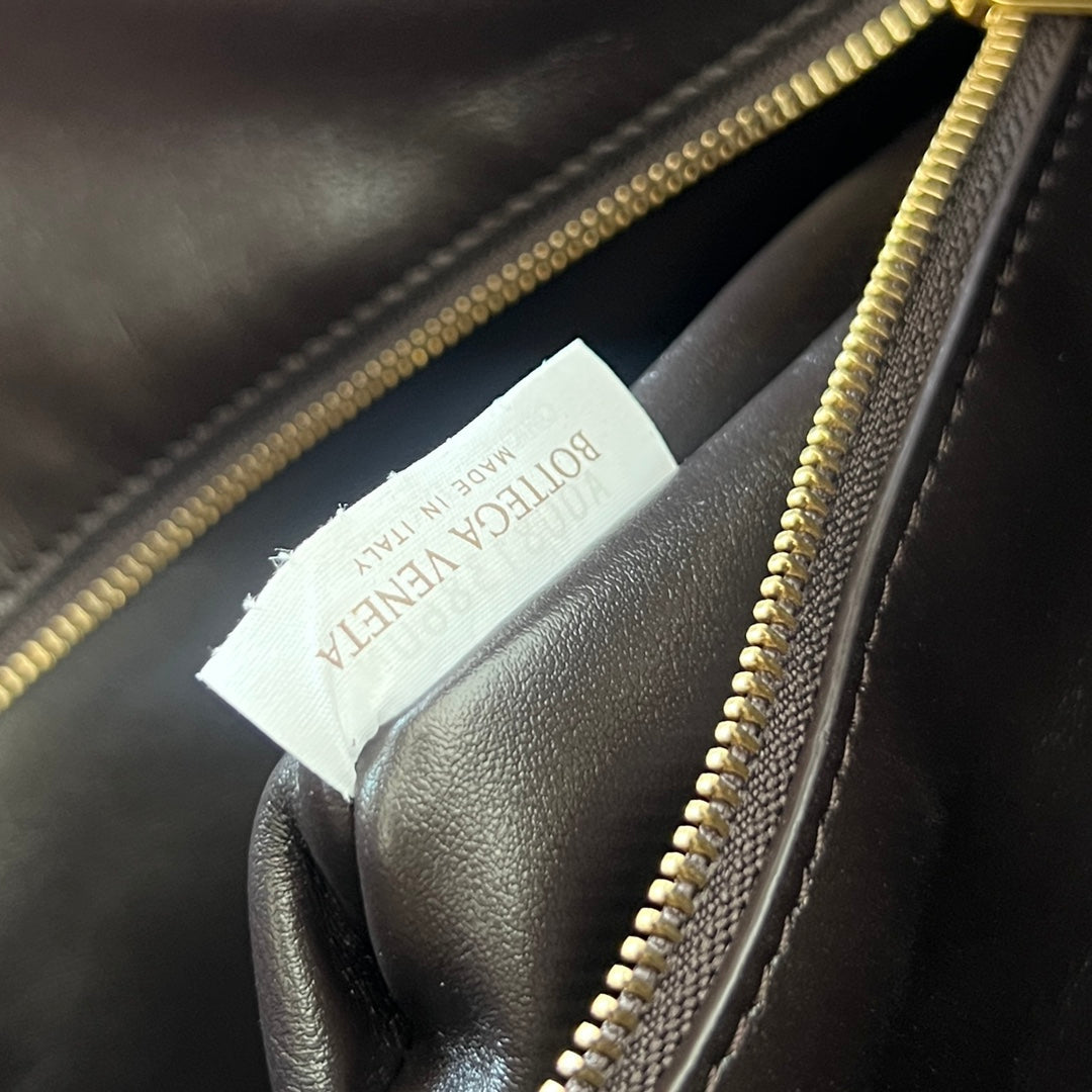 Bottega Veneta Large Hop 46 in Chocolate Lambskin Bag