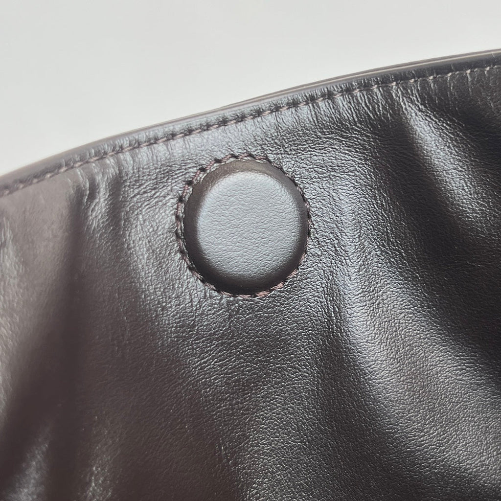 Bottega Veneta Large Hop 46 in Chocolate Lambskin Bag