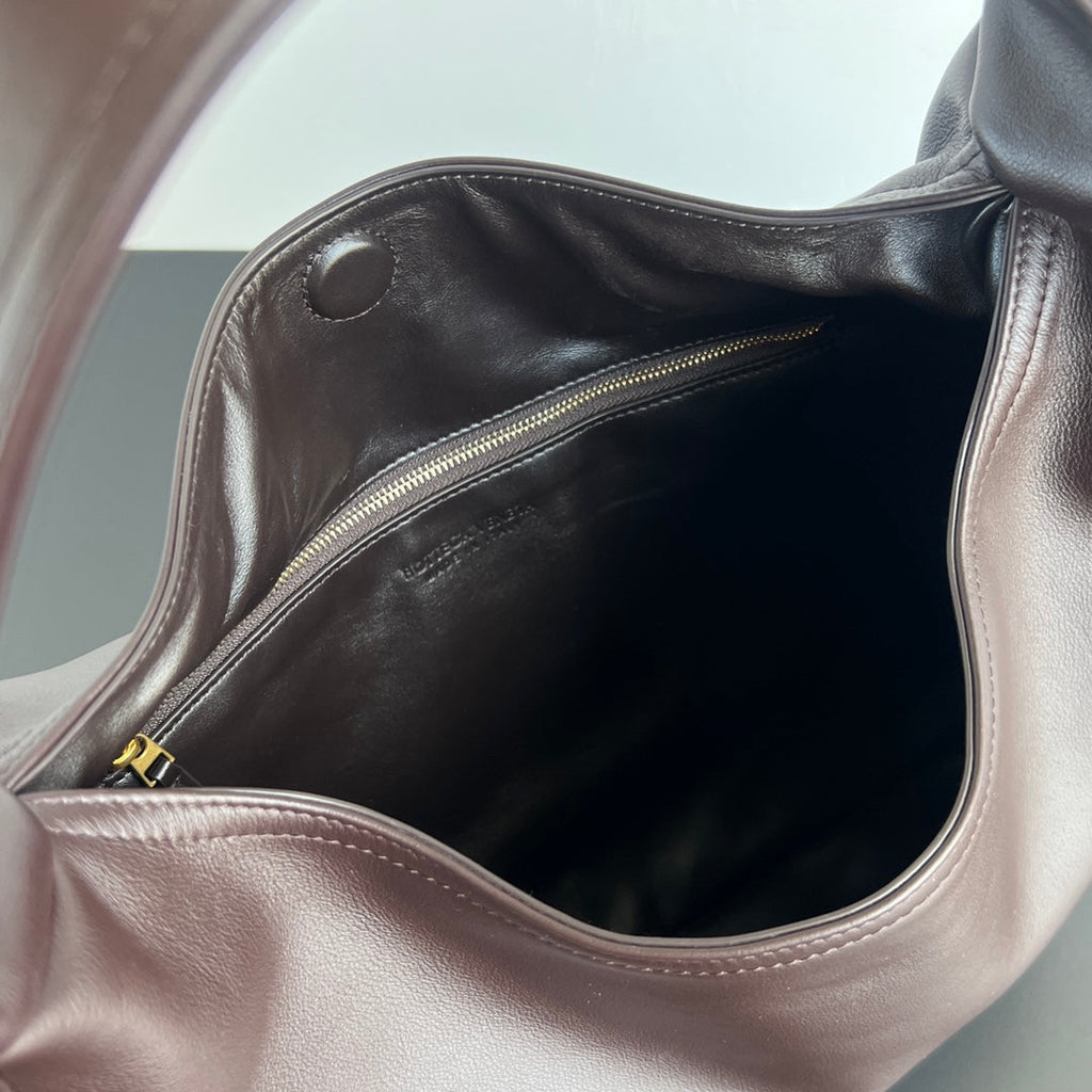 Bottega Veneta Large Hop 46 in Chocolate Lambskin Bag