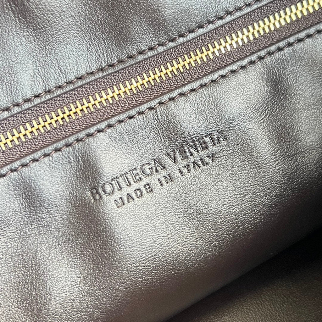 Bottega Veneta Large Hop 46 in Chocolate Lambskin Bag