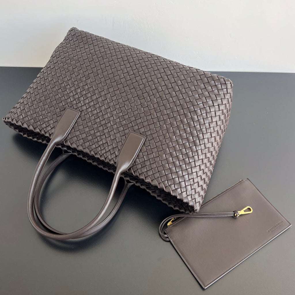 Bottega Veneta Large Cabat 51 in Hickory Brown Lambskin Bag