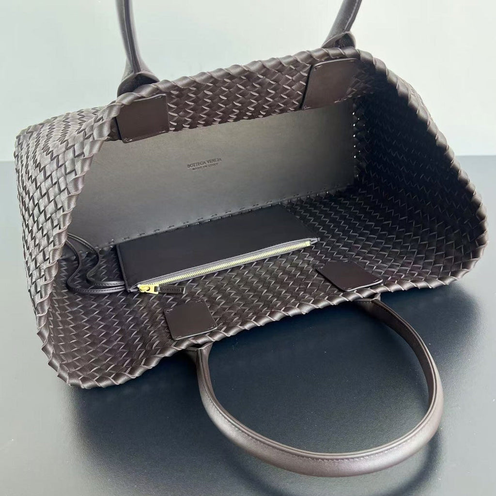 Bottega Veneta Large Cabat 51 in Hickory Brown Lambskin Bag