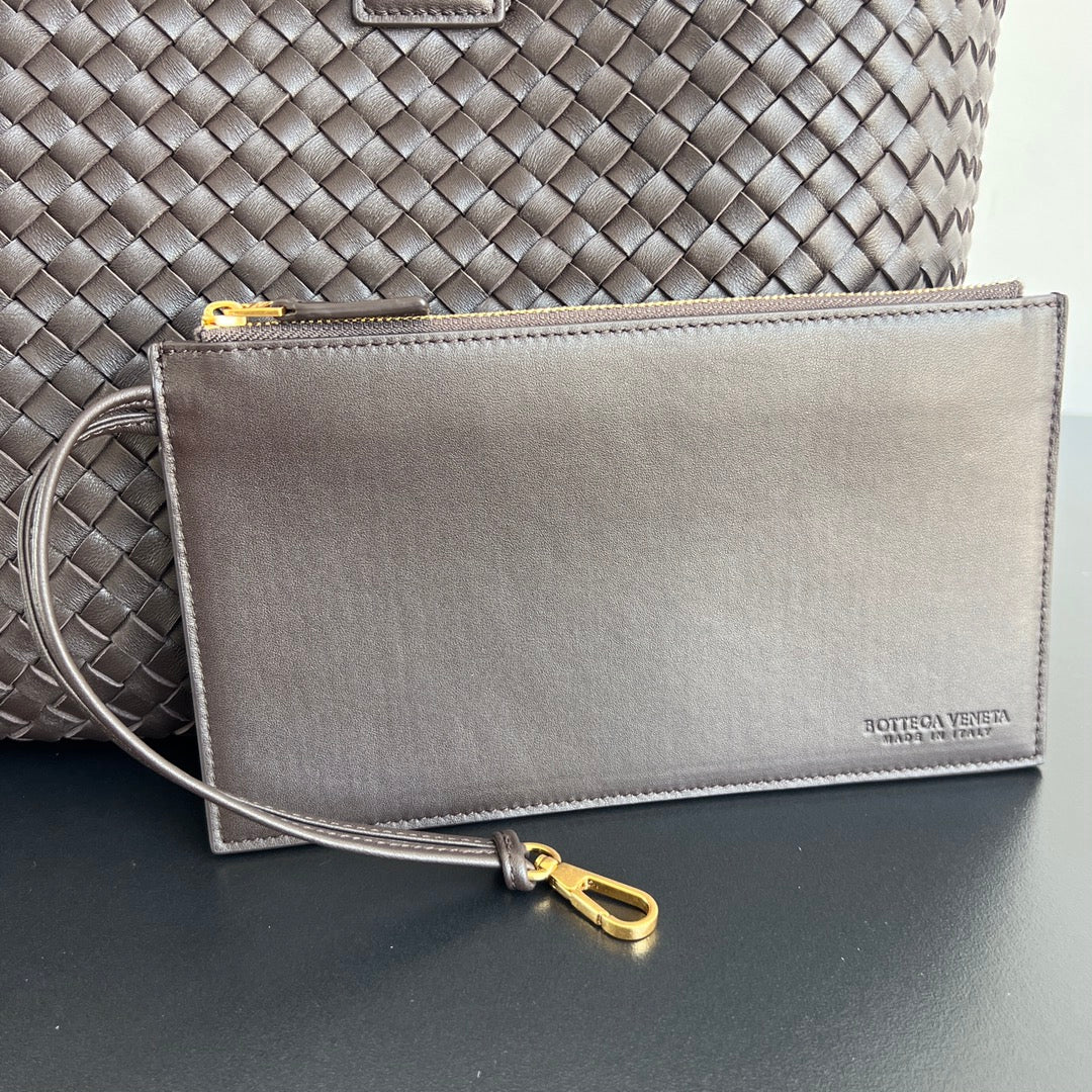Bottega Veneta Large Cabat 51 in Hickory Brown Lambskin Bag