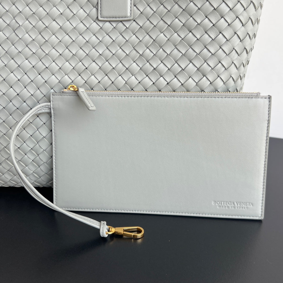 Bottega Veneta Large Cabat 51 in Rhino Gray Lambskin Bag