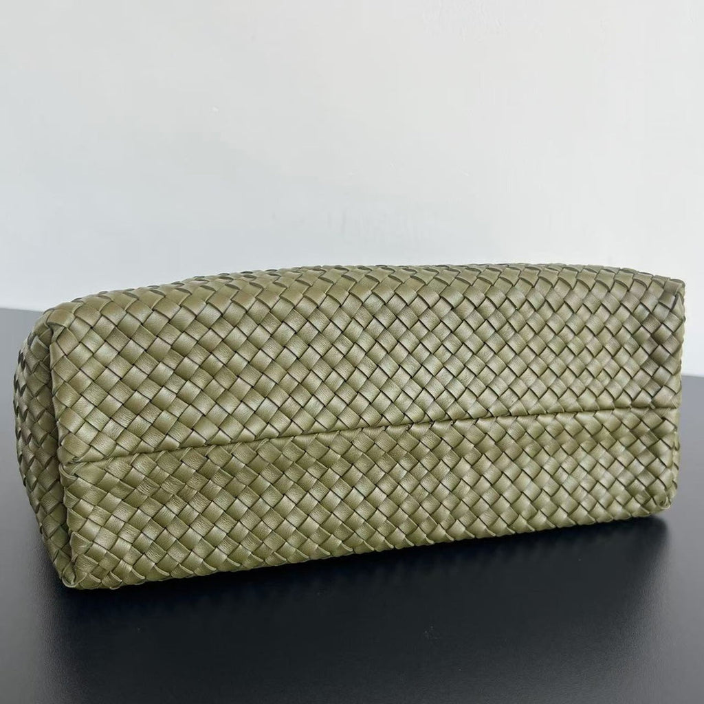 Bottega Veneta Large Cabat 51 in Army Green Lambskin Bag