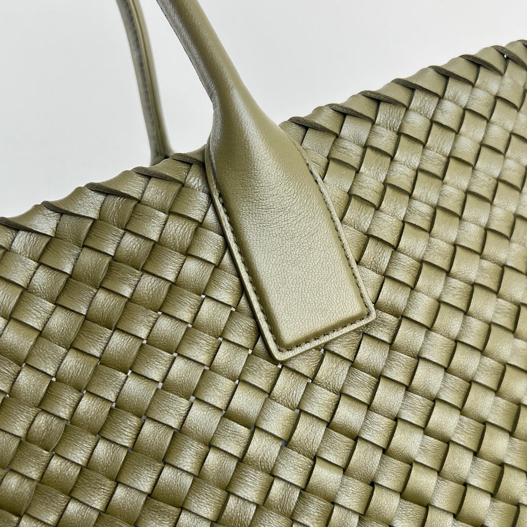 Bottega Veneta Large Cabat 51 in Army Green Lambskin Bag