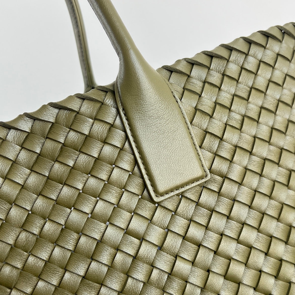 Bottega Veneta Large Cabat 51 in Army Green Lambskin Bag