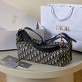 Dior Large D-Journey Shoulder Bag 33 in Black Monogram Oblique Jacquard