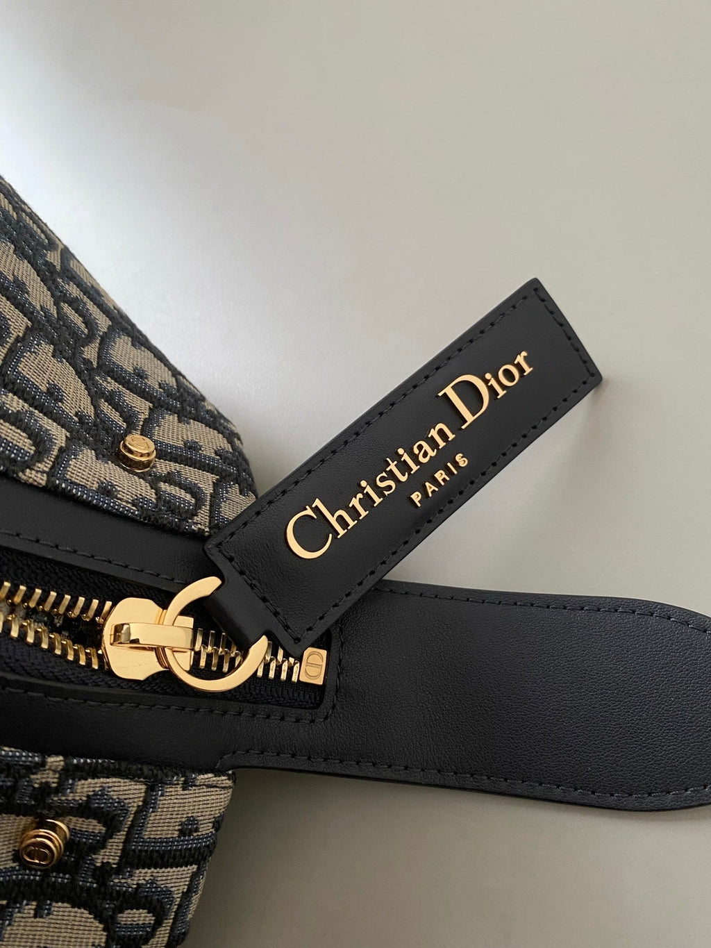 Dior Medium D-Journey Shoulder Bag 25 in Black Monogram Oblique Jacquard