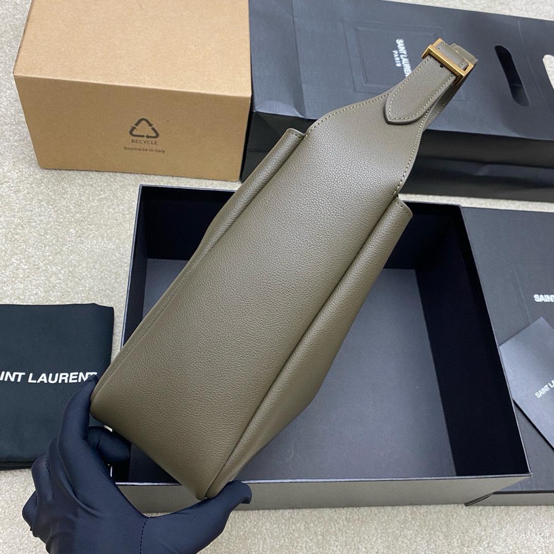 Saint Laurent Le 5 À 7 Supple Small 22 Brown Calffkin Bag