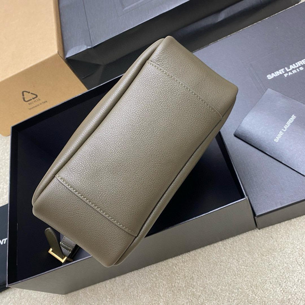 Saint Laurent Le 5 À 7 Supple Small 22 Brown Calffkin Bag