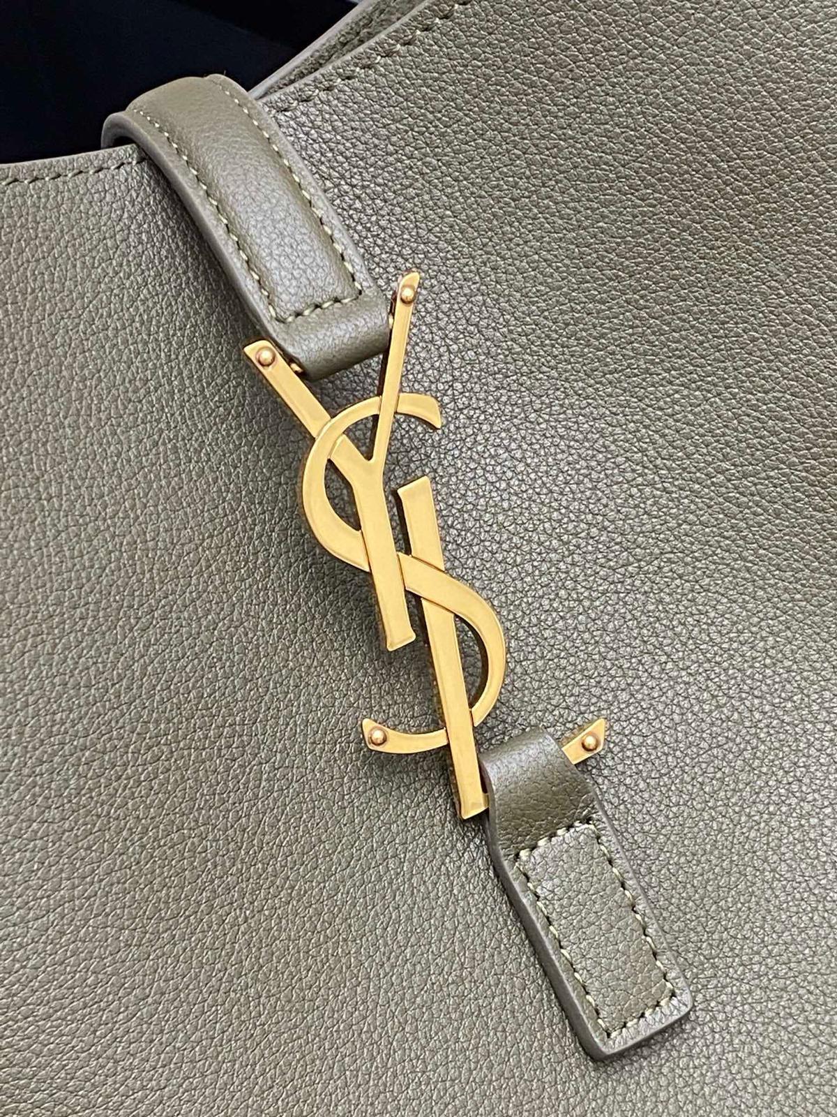 Saint Laurent Le 5 À 7 Supple Small 22 Brown Calffkin Bag