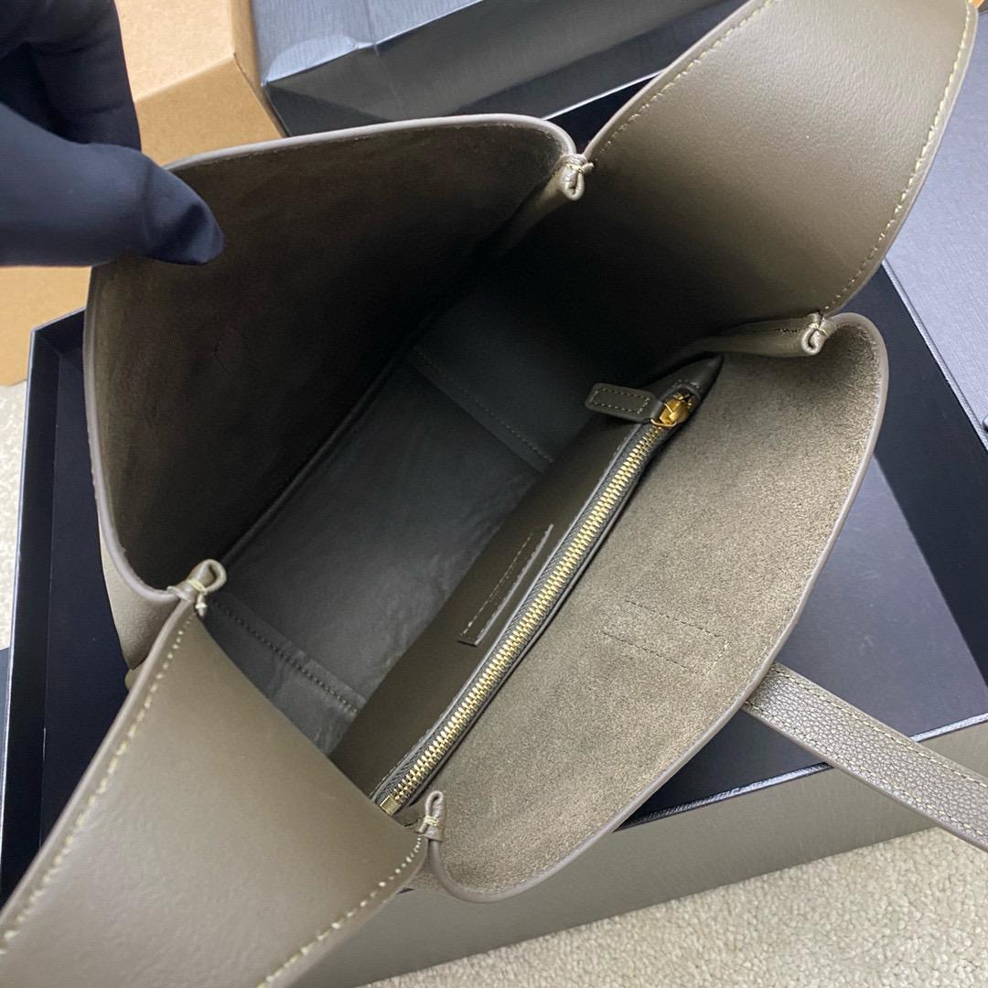 Saint Laurent Le 5 À 7 Supple Small 22 Brown Calffkin Bag