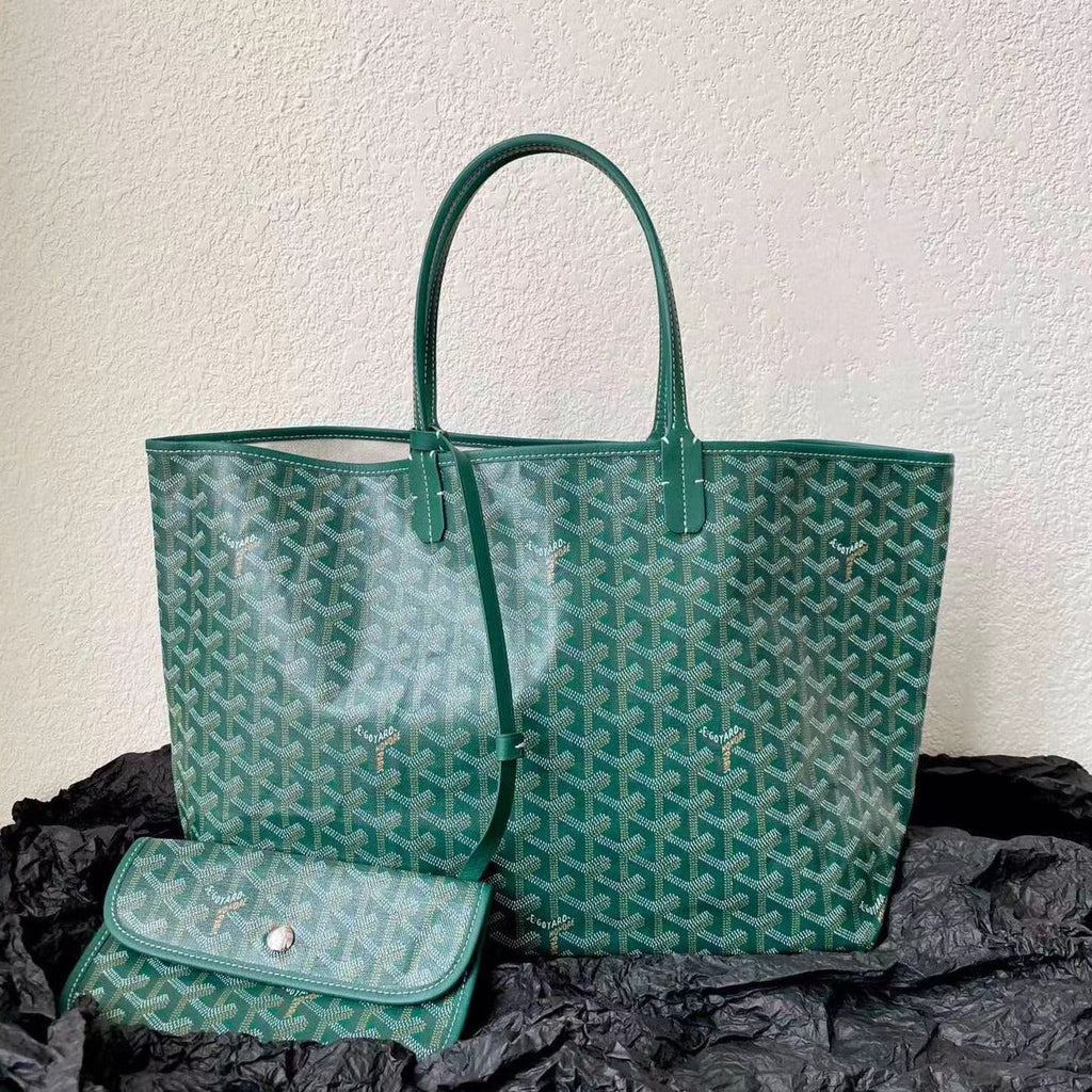 Goyard Saint Louis GM 40cm Green Canvas Bag