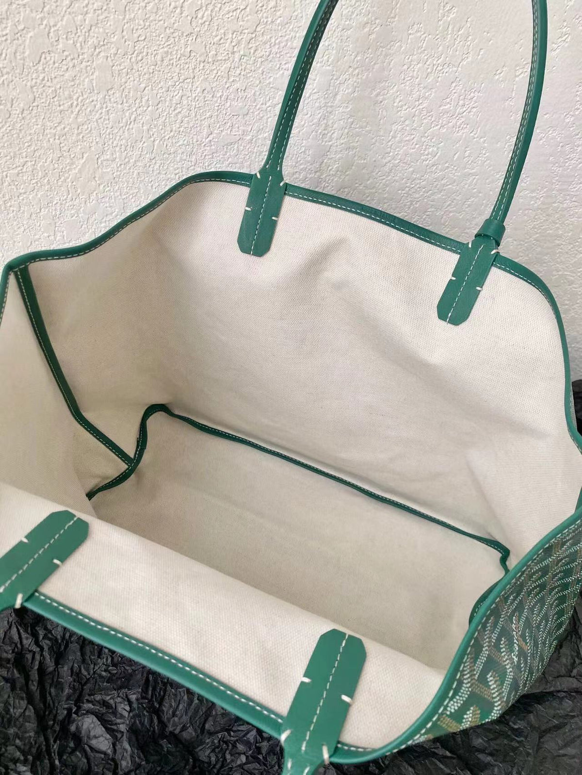 Goyard Saint Louis GM 40cm Green Canvas Bag