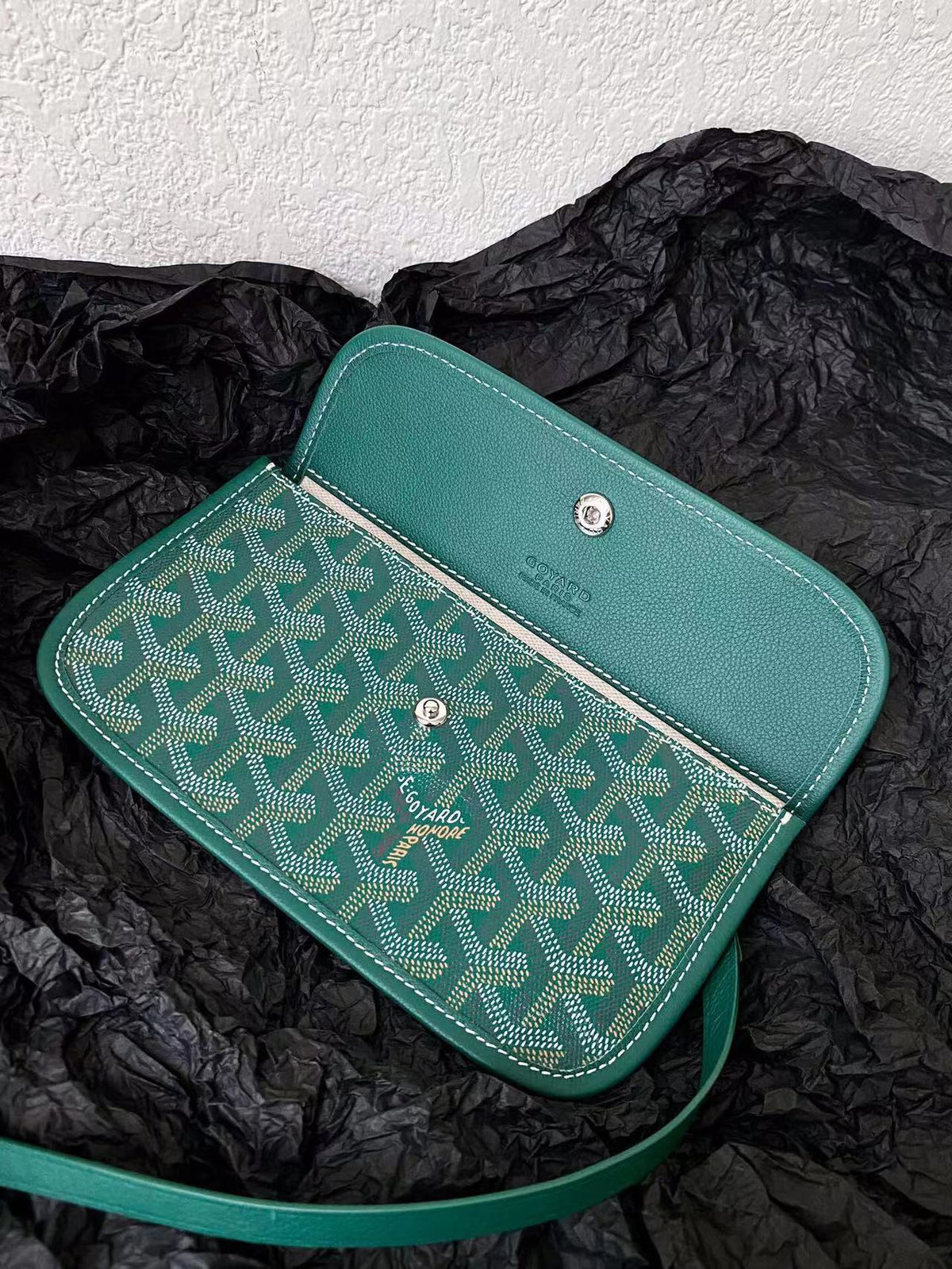 Goyard Saint Louis GM 40cm Green Canvas Bag