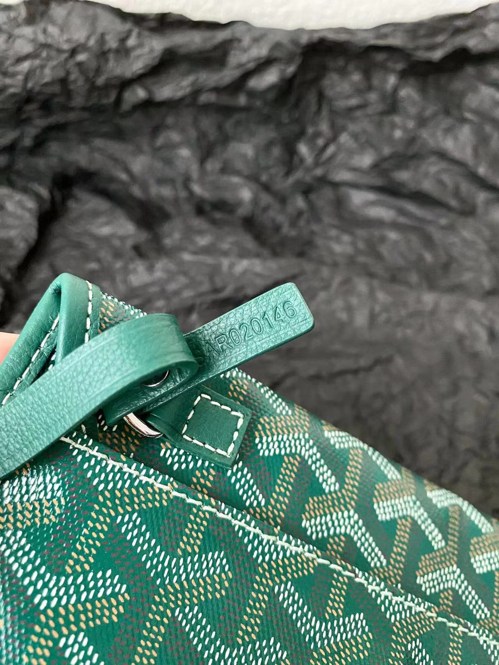 Goyard Saint Louis GM 40cm Green Canvas Bag