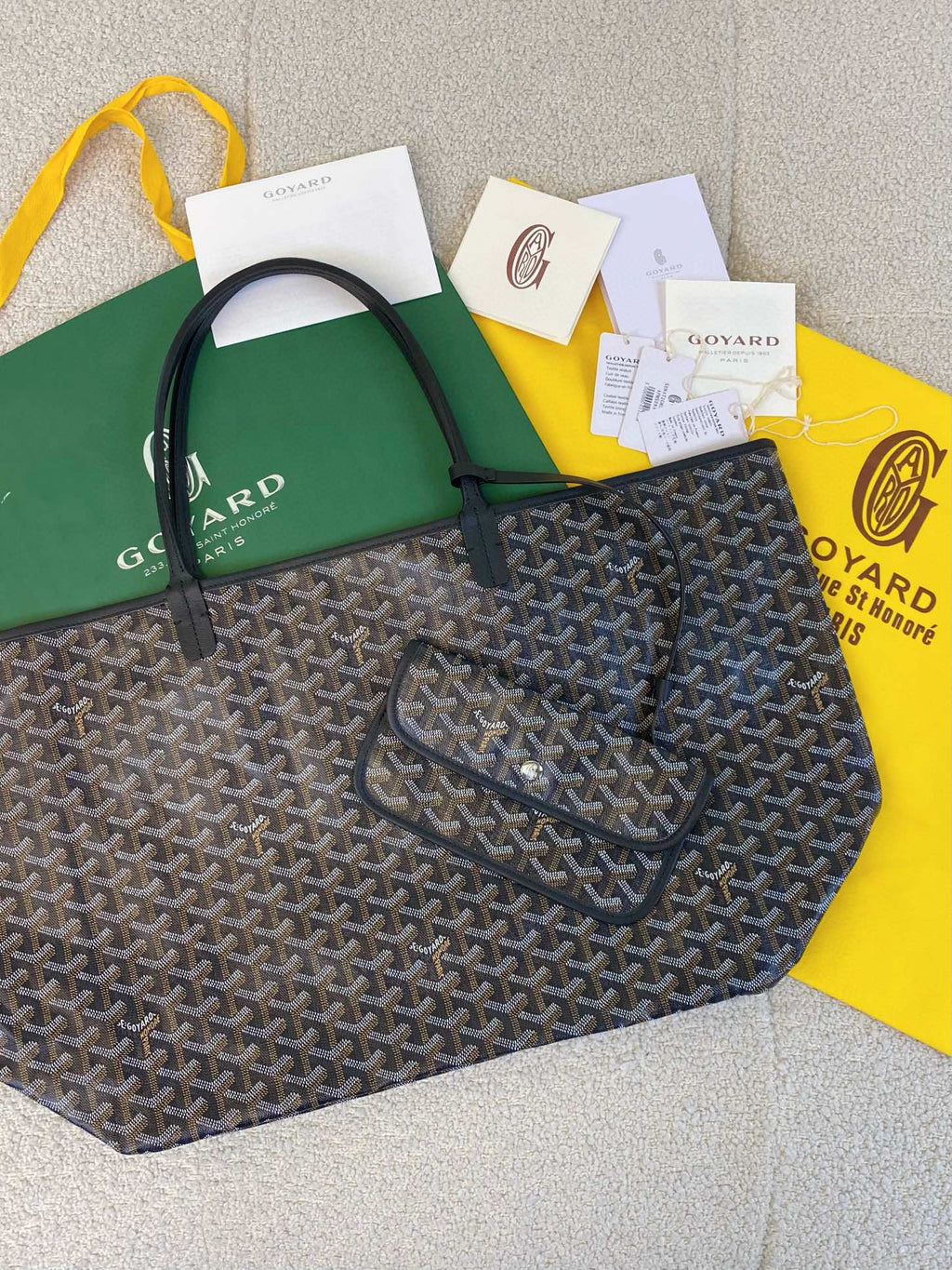 Goyard Saint Louis GM 40cm Black Canvas Bag