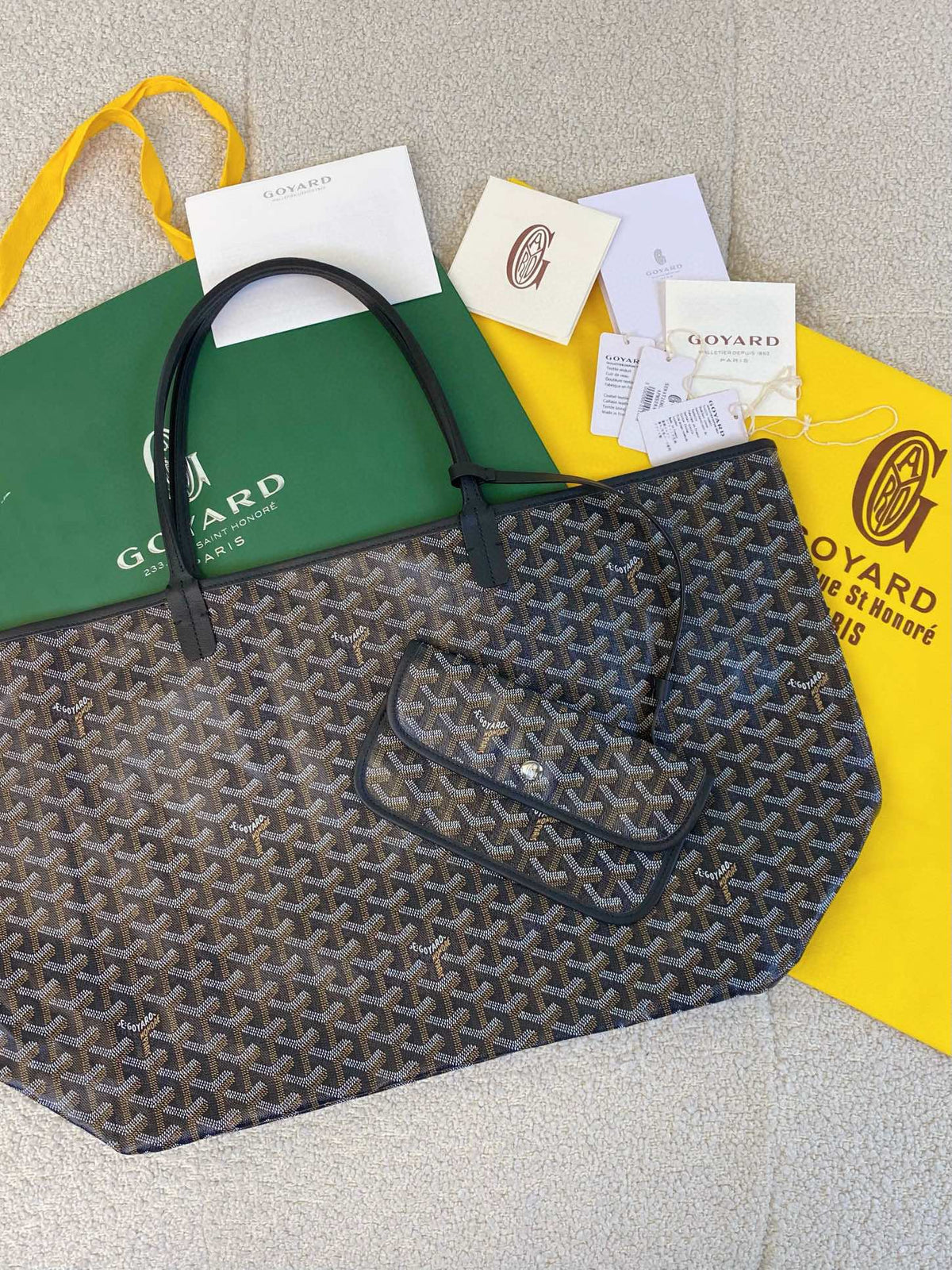 Goyard Saint Louis GM 40cm Black Canvas Bag
