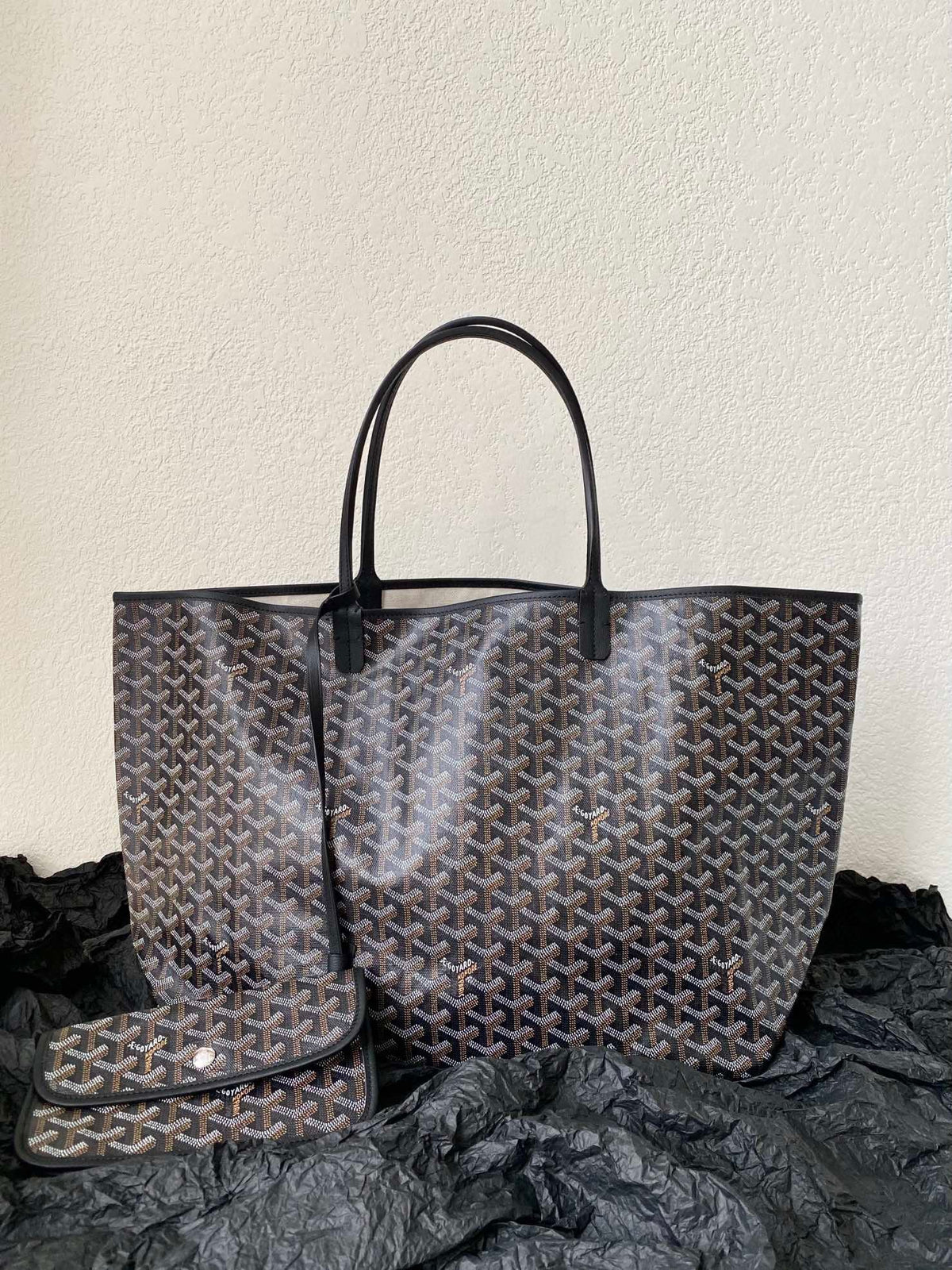 Goyard Saint Louis GM 40cm Black Canvas Bag