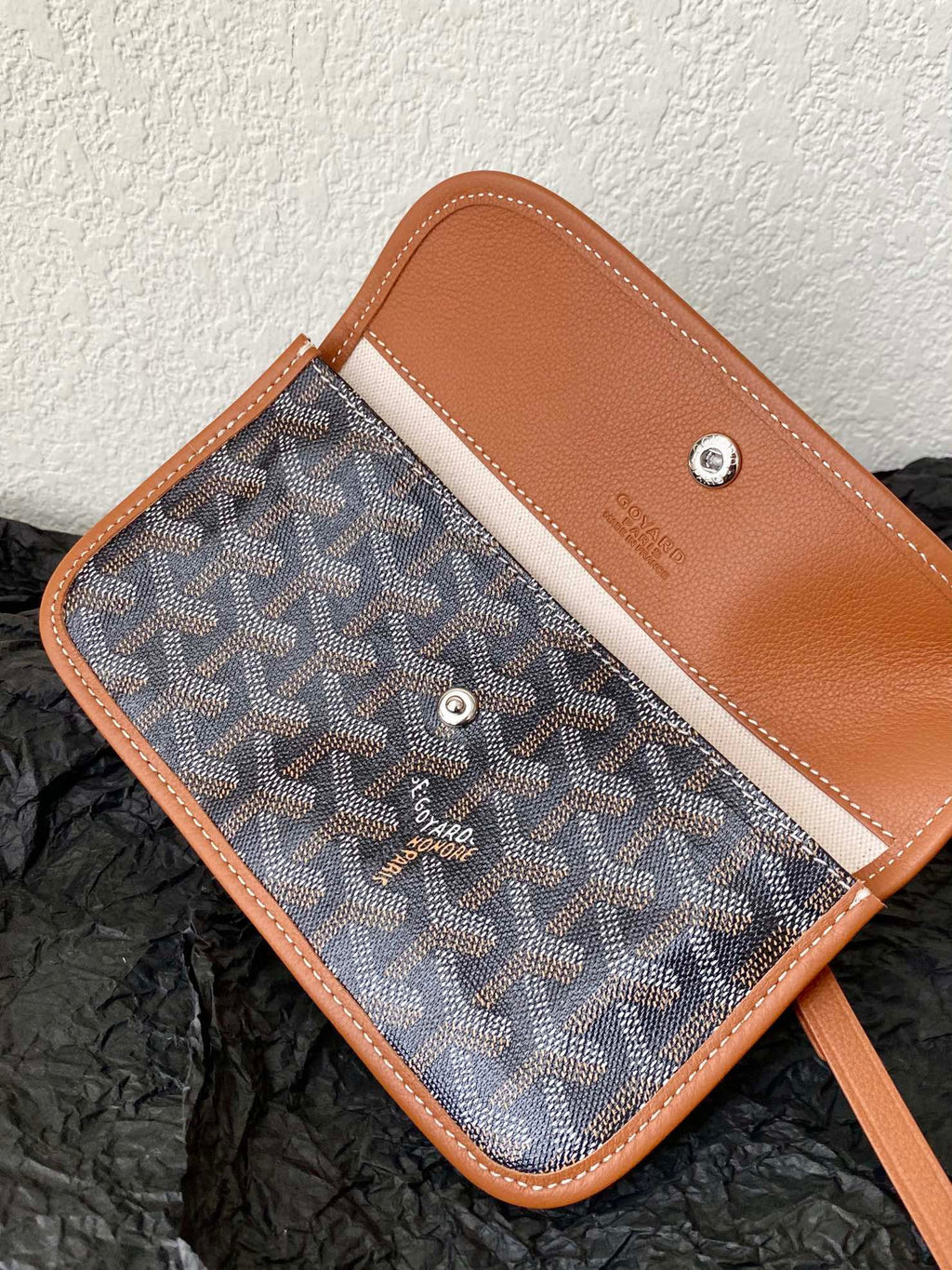 Goyard Saint Louis GM 40cm Black and Tan Canvas Bag